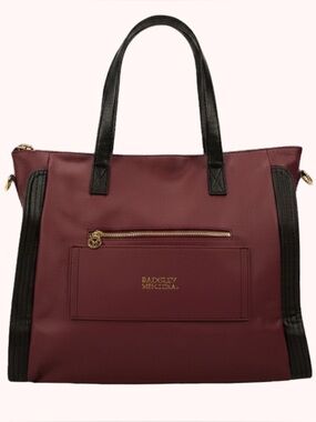 NWT Badgley Mischka Burgundy Weekender Travel Tote Carry-On Bag